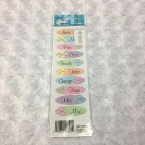 Royal & Langnickel EZ Rub‎ On Transfers Label It Office Oval Colorful Labels